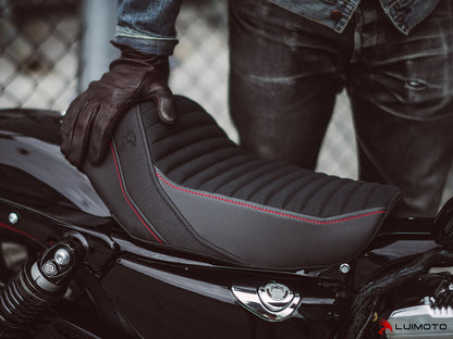 LUIMOTO (Classic) Rider Seat Covers for the HARLEY DAVIDSON IRON 1200 (2018+)