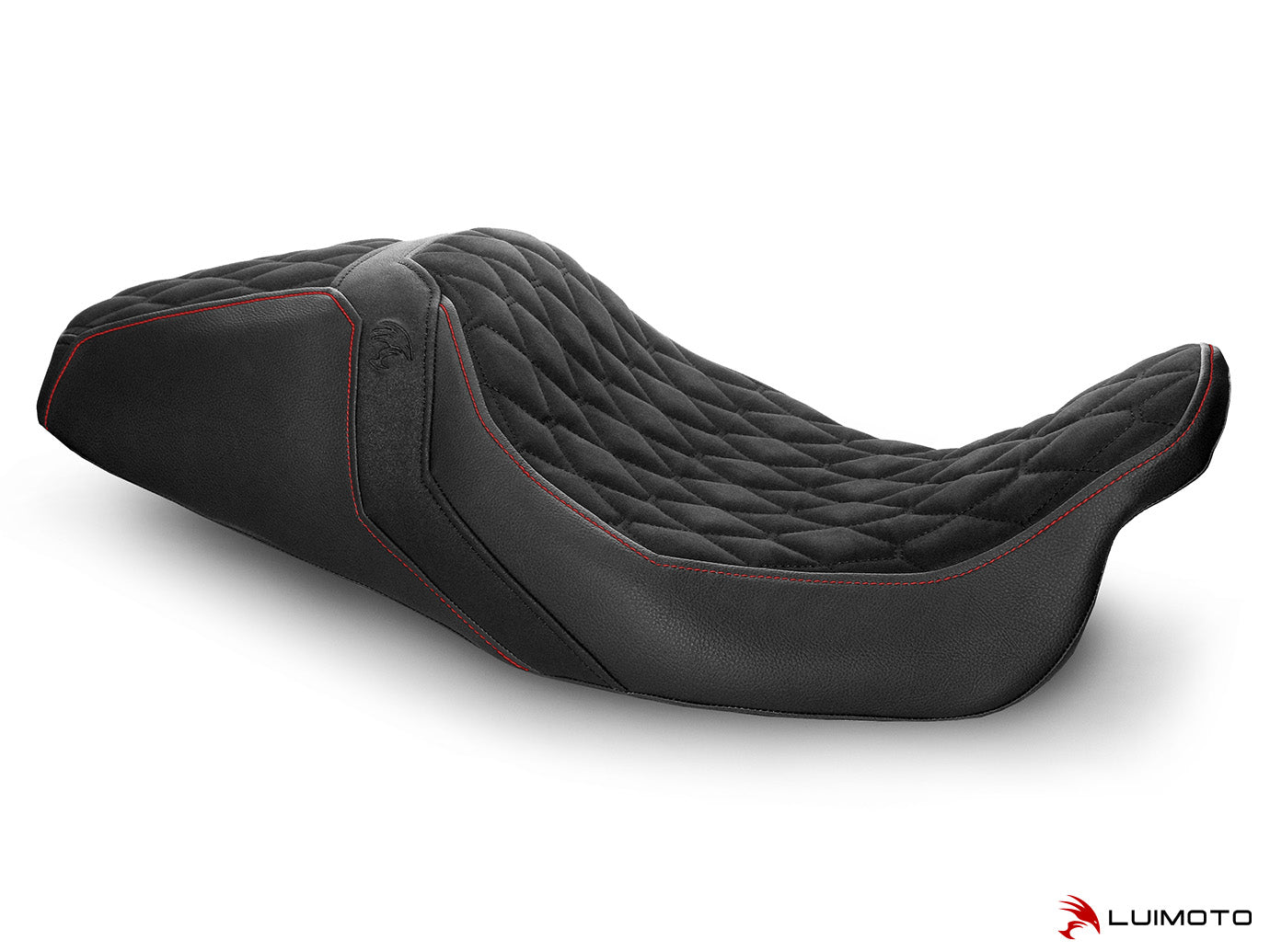 LUIMOTO (Hex-Diamond) Rider Seat Covers for the HARLEY DAVIDSON Road Glide / Street Glide (2011+)