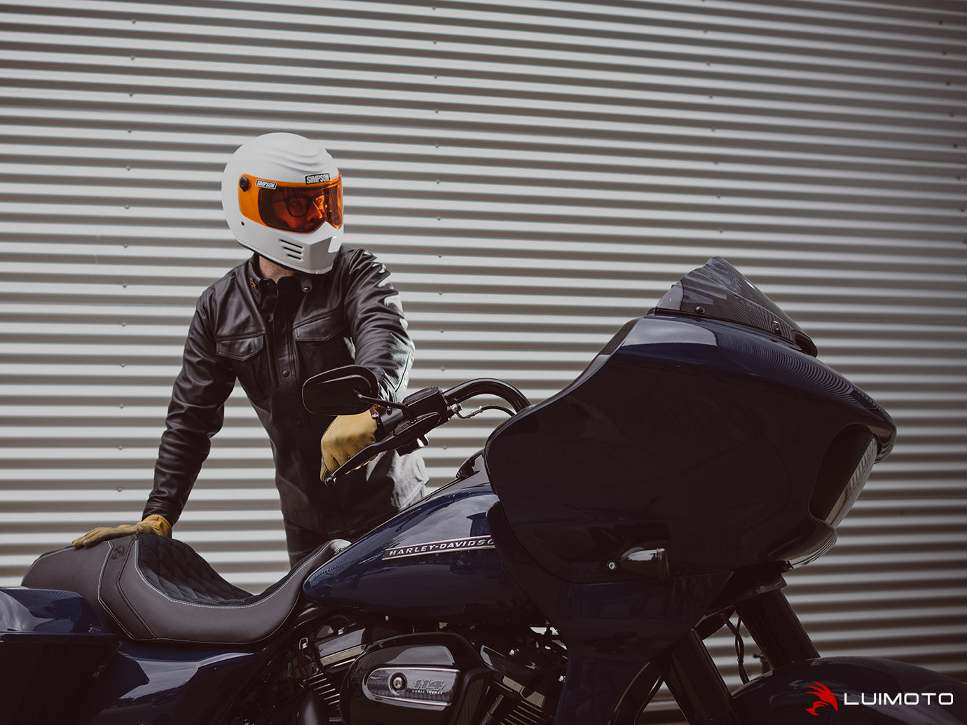 LUIMOTO (Hex-Diamond) Rider Seat Covers for the HARLEY DAVIDSON Road Glide / Street Glide (2011+)