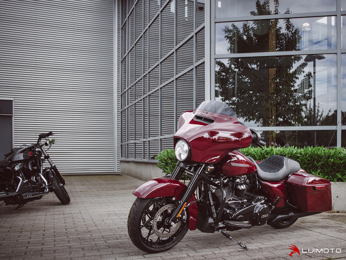 LUIMOTO (Hex-Diamond) Rider Seat Covers for the HARLEY DAVIDSON Road Glide / Street Glide (2011+)