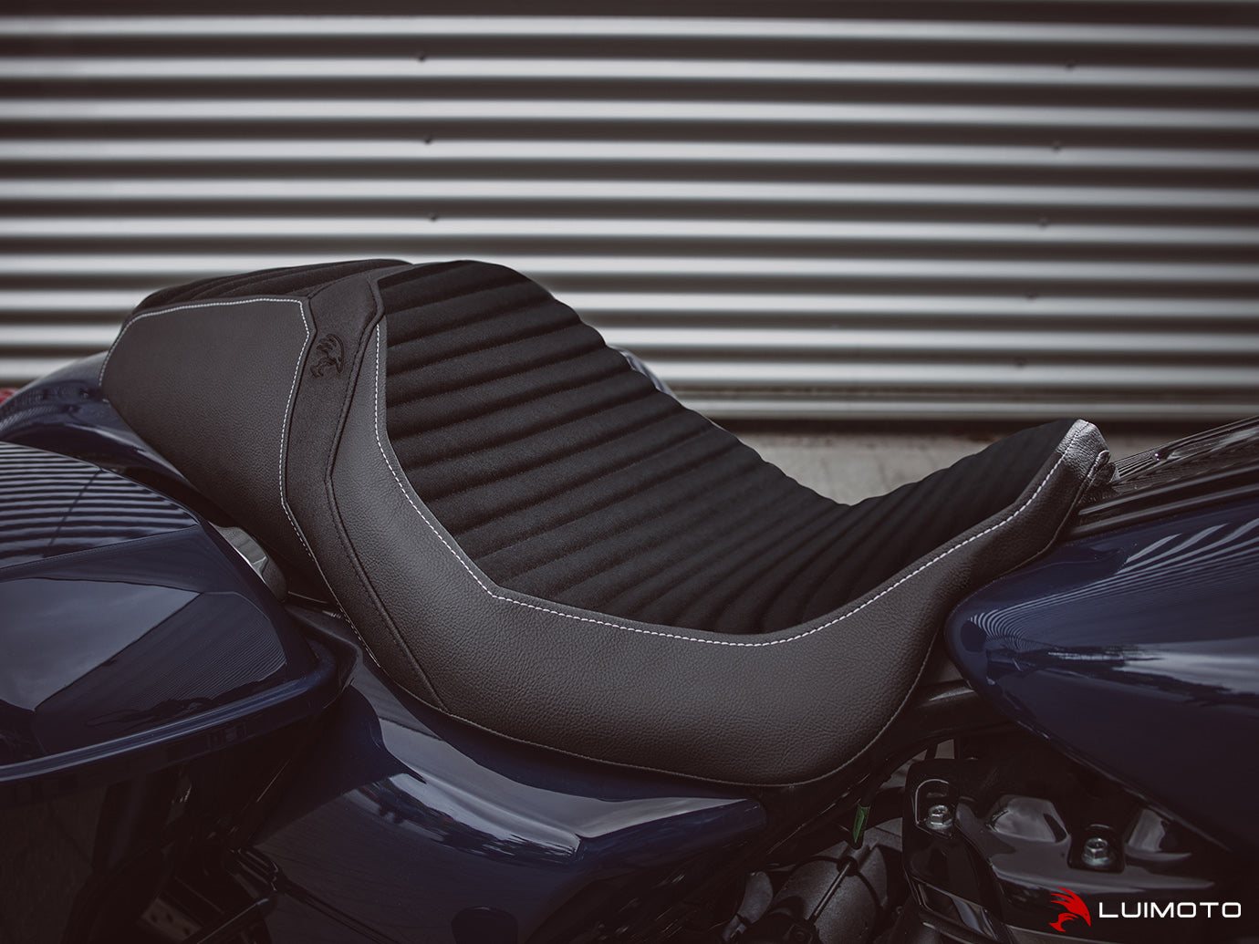 LUIMOTO (Classic) Rider Seat Covers for the HARLEY DAVIDSON Road Glide / Street Glide (2011+)