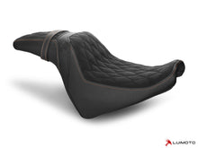 LUIMOTO (Hex-Diamond) Rider Seat Covers for the HARLEY DAVIDSON Fat Bob (2018+)