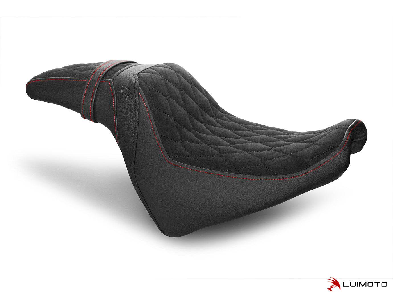 LUIMOTO (Hex-Diamond) Rider Seat Covers for the HARLEY DAVIDSON Fat Bob (2018+)