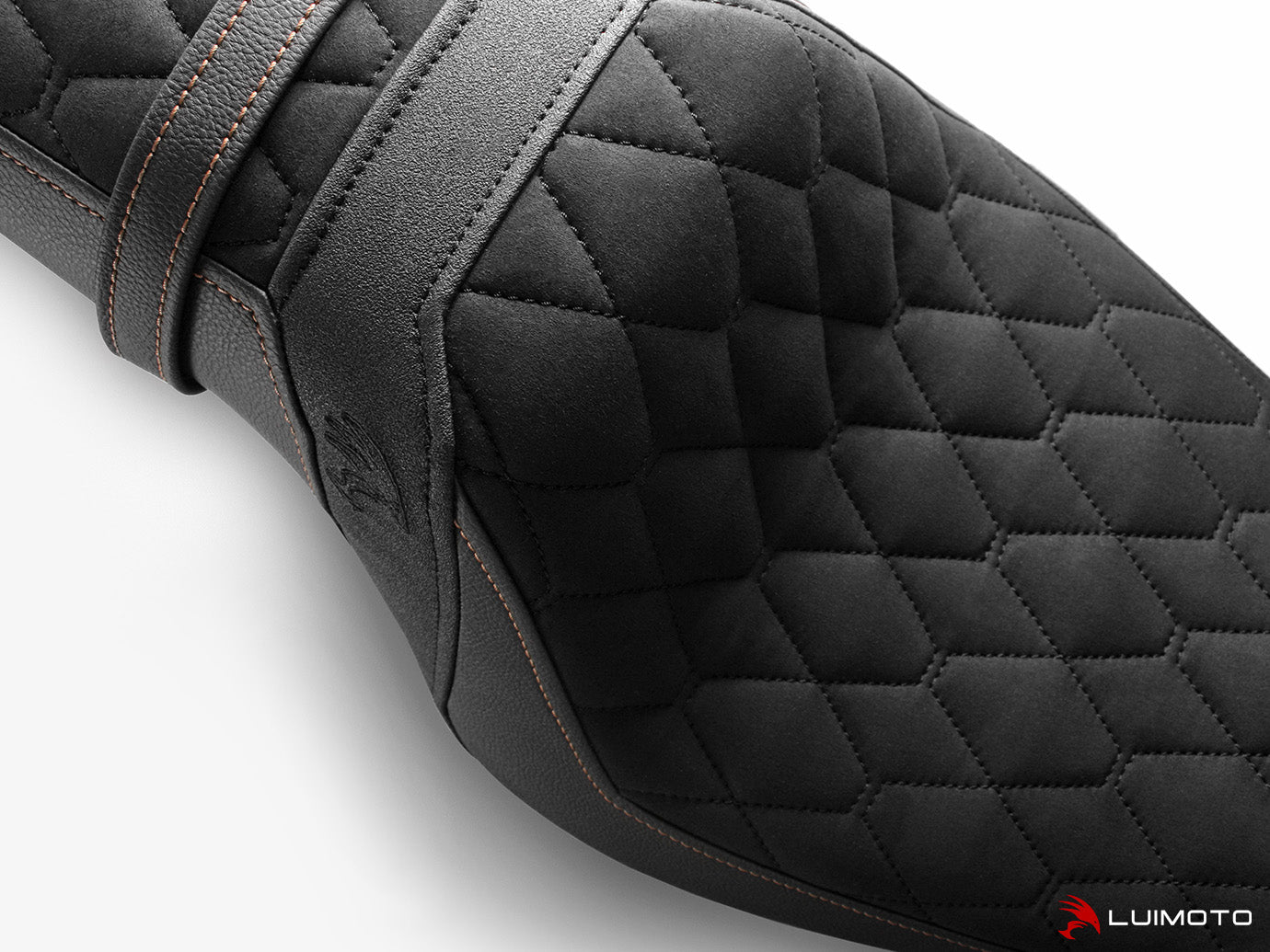 LUIMOTO (Hex-Diamond) Rider Seat Covers for the HARLEY DAVIDSON Fat Bob (2018+)