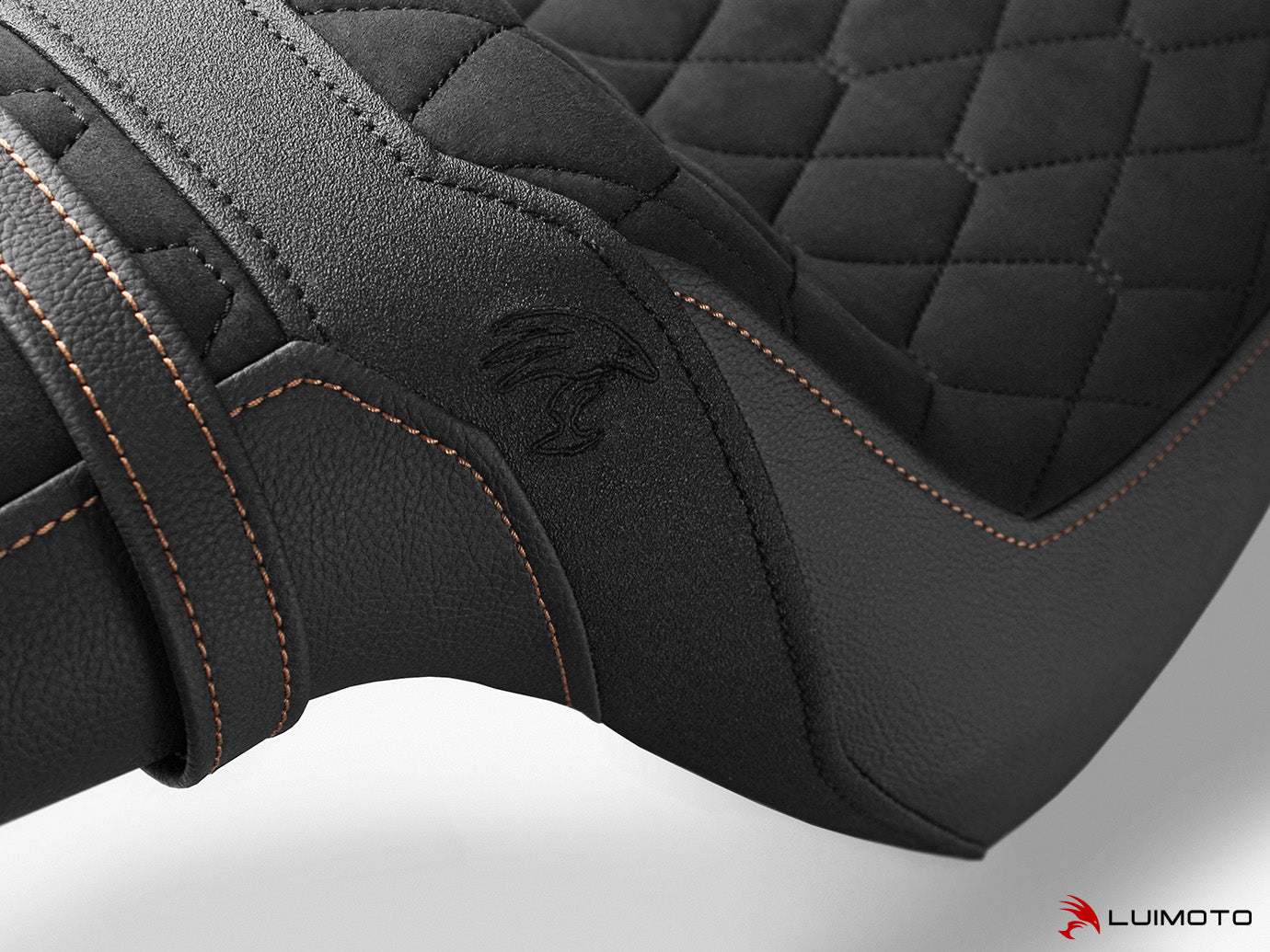 LUIMOTO (Hex-Diamond) Rider Seat Covers for the HARLEY DAVIDSON Fat Bob (2018+)