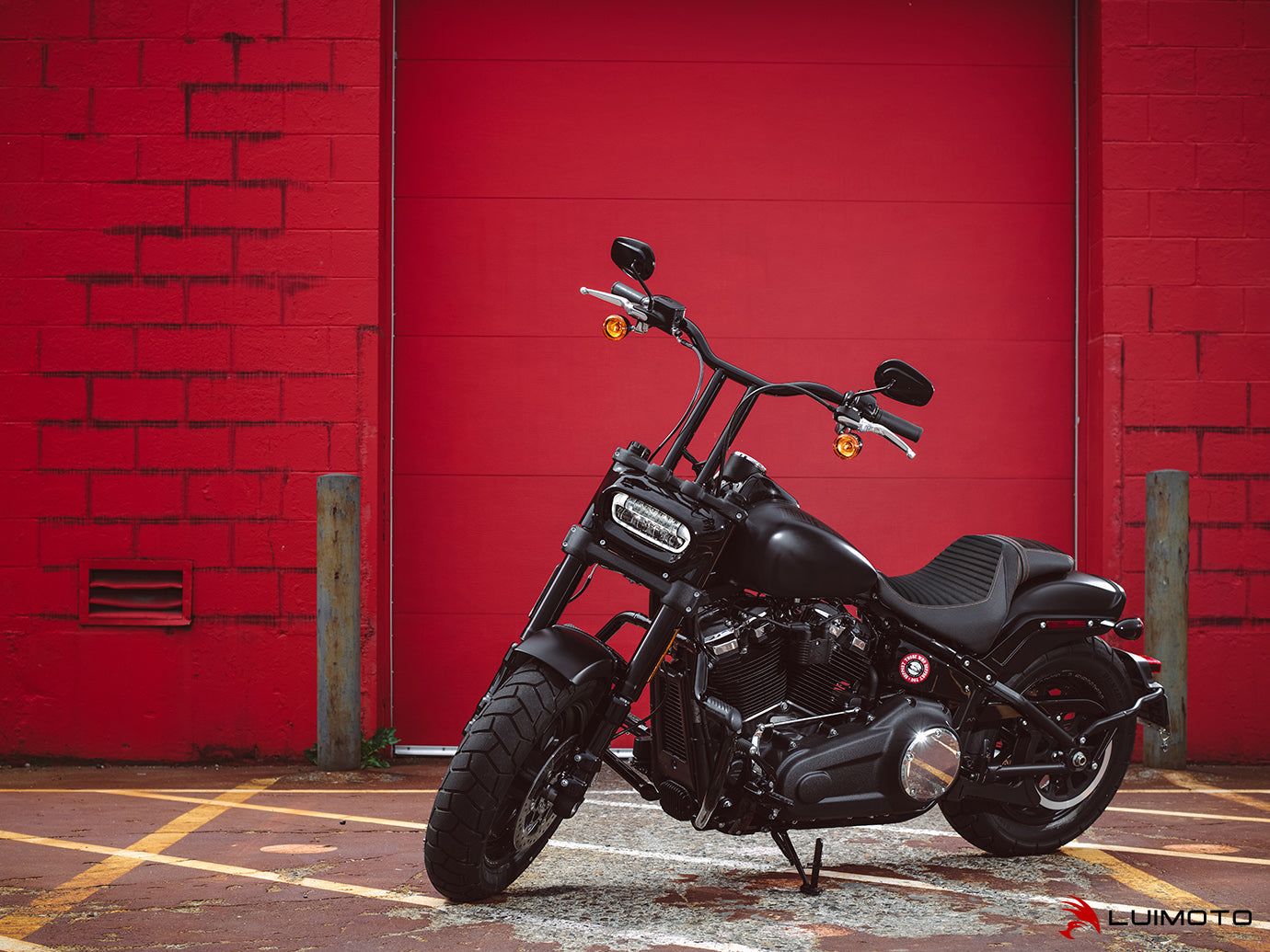 LUIMOTO (Classic) Rider Seat Covers for the HARLEY DAVIDSON Fat Bob (2018+)
