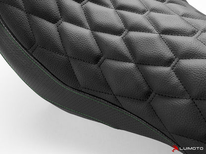 LUIMOTO (HEX-DIAMOND) Rider Seat Cover for the KAWASAKI VULCAN S (2015+)