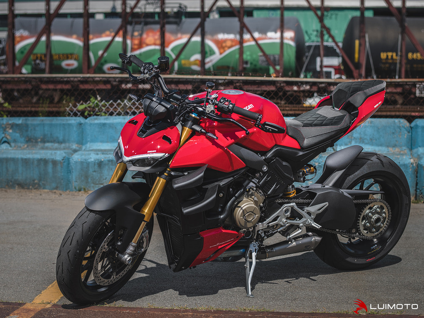 LUIMOTO DIAMOND GREZZO Rider Seat Cover for DUCATI STREETFIGHTER V4 / S