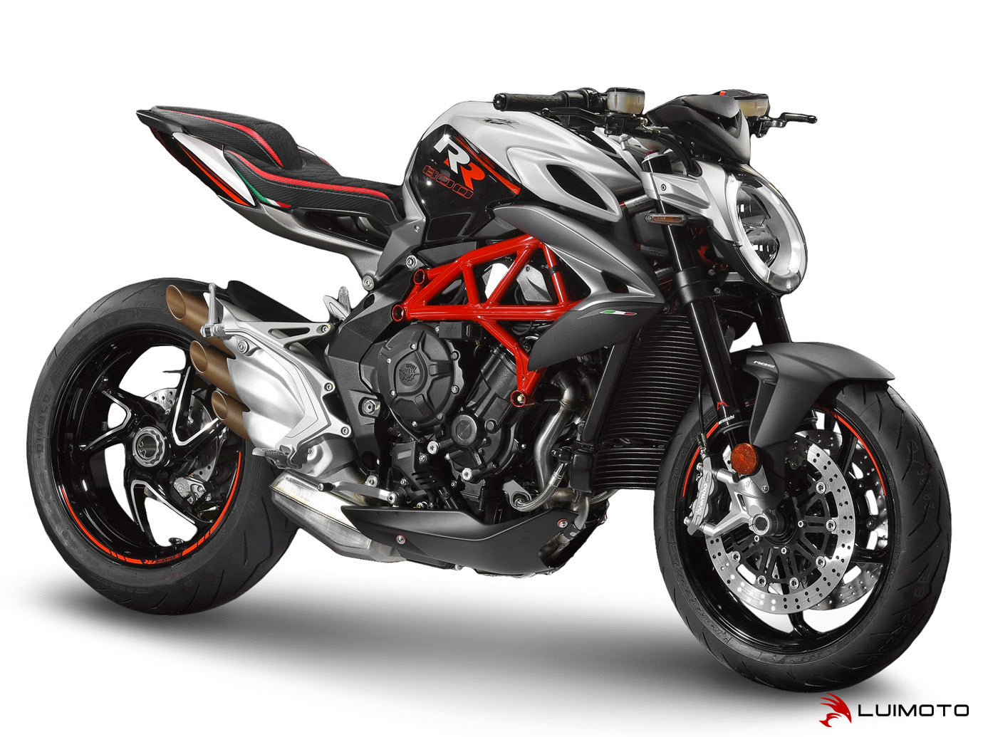 LUIMOTO (HEX-R) Passenger Seat Cover for the MV AGUSTA BRUTALE 800 (2016+)