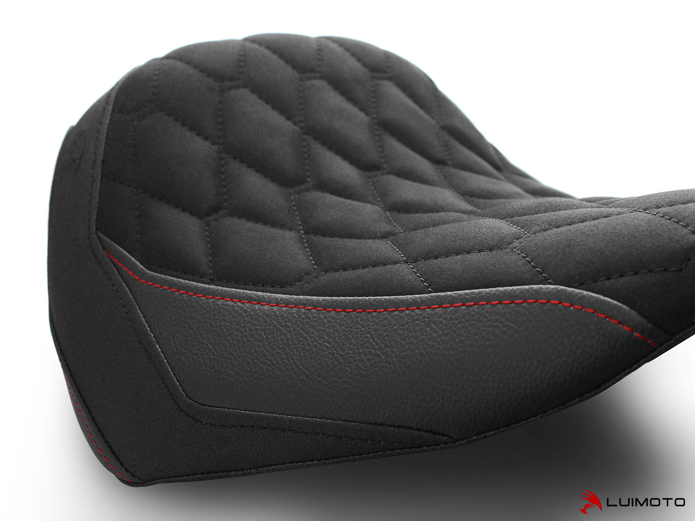 LUIMOTO (Hex-Diamond) Rider Seat Cover for the HARLEY DAVIDSON STREET BOB (2018+)