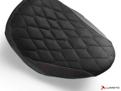 LUIMOTO (Hex-Diamond) Rider Seat Cover for the HARLEY DAVIDSON STREET BOB (2018+)