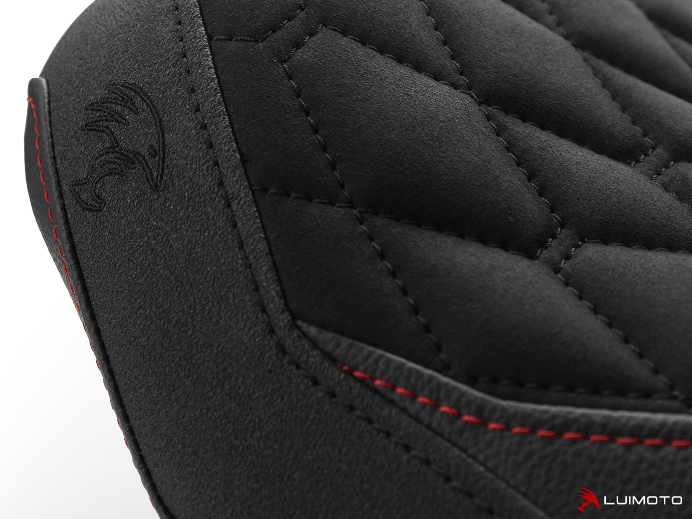 LUIMOTO (Hex-Diamond) Rider Seat Cover for the HARLEY DAVIDSON STREET BOB (2018+)