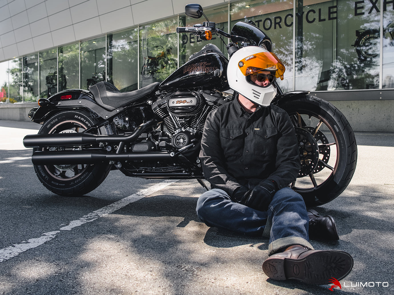 LUIMOTO (Hex-Diamond) Rider Seat Cover for the HARLEY DAVIDSON LOW RIDER S (2016+)