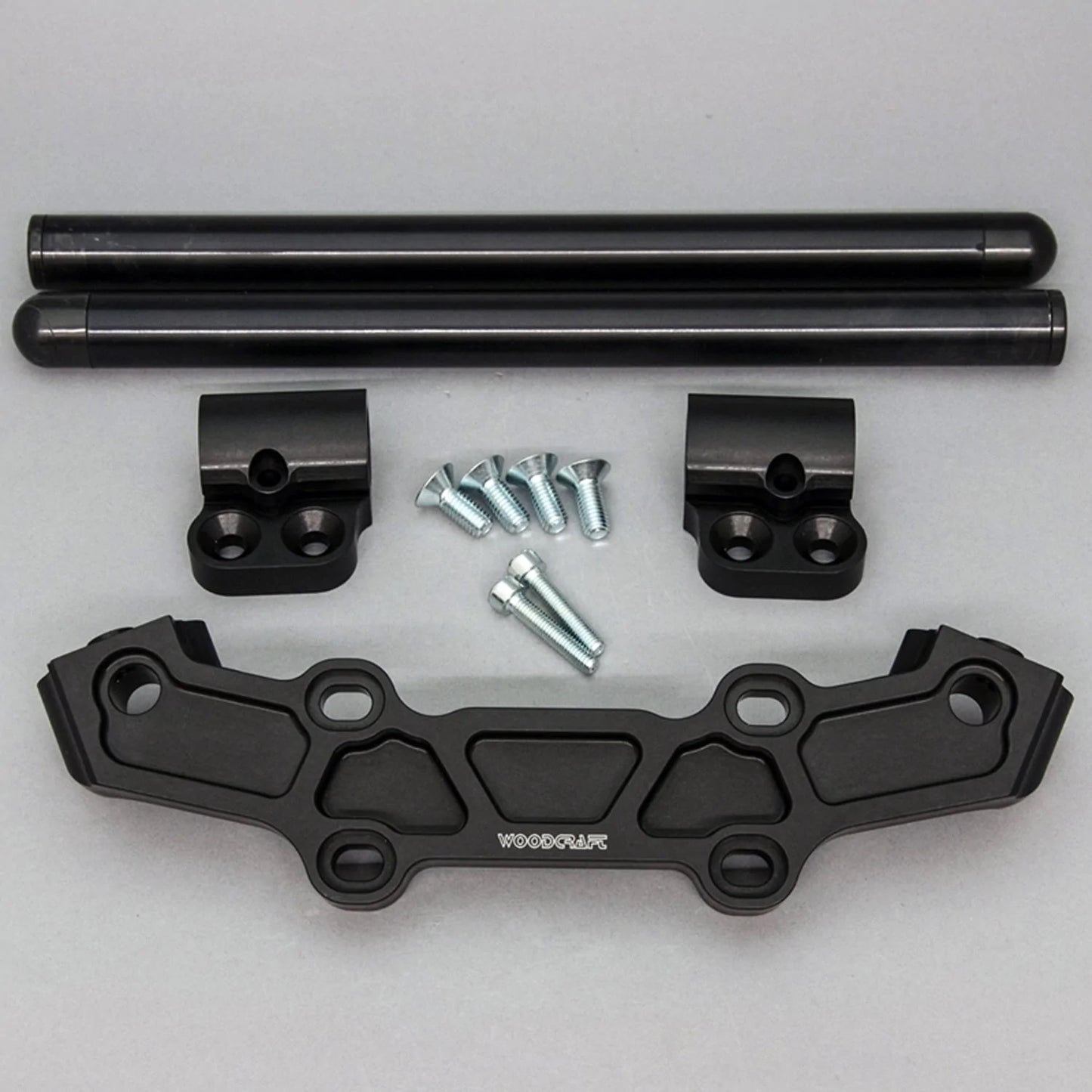 WOODCRAFT Yamaha FZ-09 (MT09) (2018+) / XSR900 (2022+) Clipon Riser Adapter Plate Kit W/ Bars