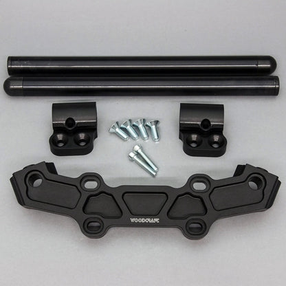 WOODCRAFT Yamaha FZ-09 (MT09) (2018+) / XSR900 (2022+) Clipon Riser Adapter Plate Kit W/ Bars