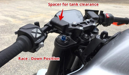 WOODCRAFT KTM 790 / 890 Duke R Clipon Riser Adapter Plate Kit W/ Bars