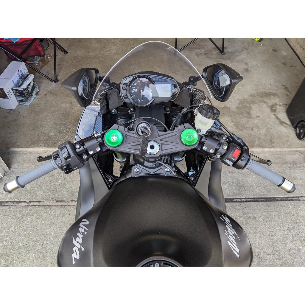 Woodcraft 35MM Rise Side Mount Adjustable Clip-ons for 2009+ Kawasaki ZX-6R / 636