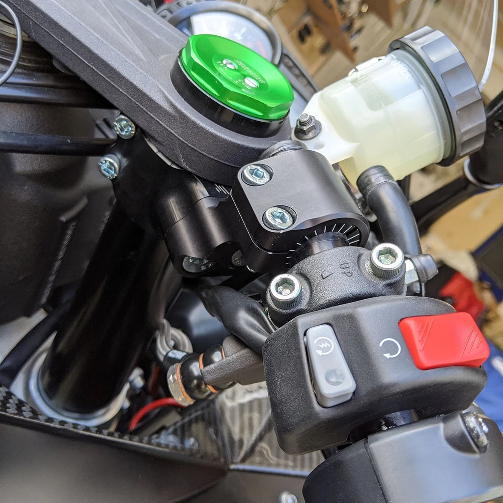 Woodcraft 35MM Rise Side Mount Adjustable Clip-ons for 2009+ Kawasaki ZX-6R / 636