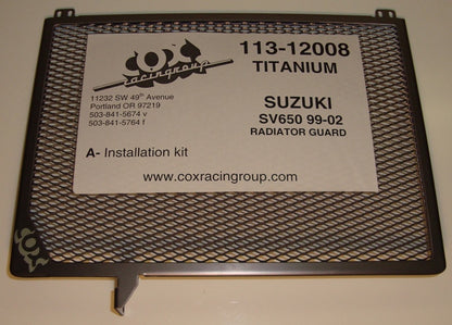 Cox Racing Radiator Guards for the Suzuki SV650 (99-02)