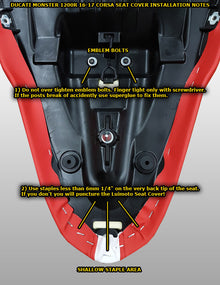 LUIMOTO Corsa Seat Covers for DUCATI MONSTER 1200R 2016+