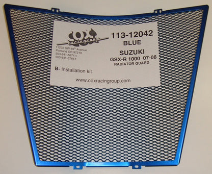 Cox Racing Radiator Guards for the Suzuki GSX-R 1000 (07-08) - type 1