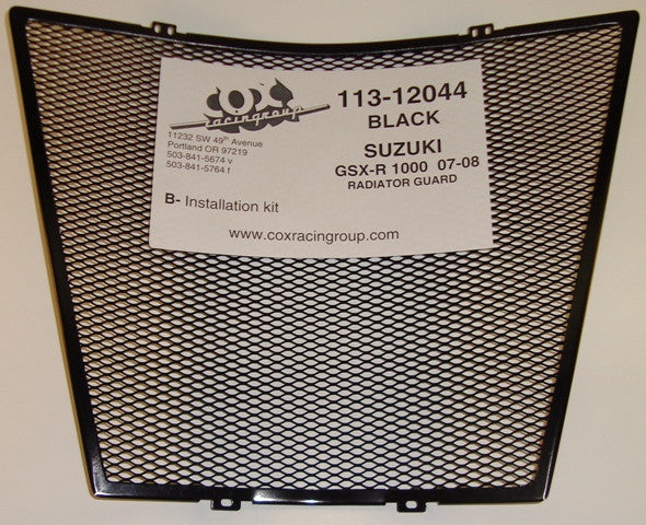 Cox Racing Radiator Guards for the Suzuki GSX-R 1000 (07-08) - type 1