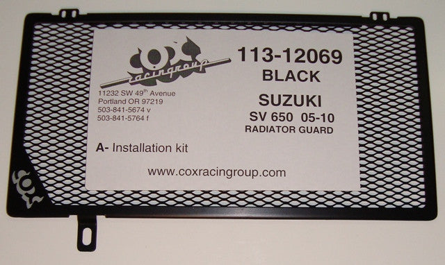 Cox Racing Radiator Guards for the Suzuki SV650 (05-10)