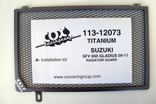 Cox Racing Radiator Guards for the Suzuki SFV650 (09-11)