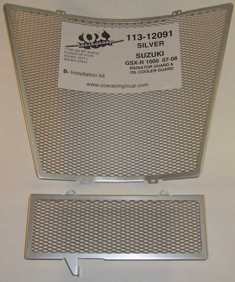 Cox Racing Radiator Guards for the Suzuki GSX-R 1000 (07-08) - type 2