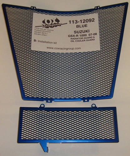 Cox Racing Radiator Guards for the Suzuki GSX-R 1000 (07-08) - type 2