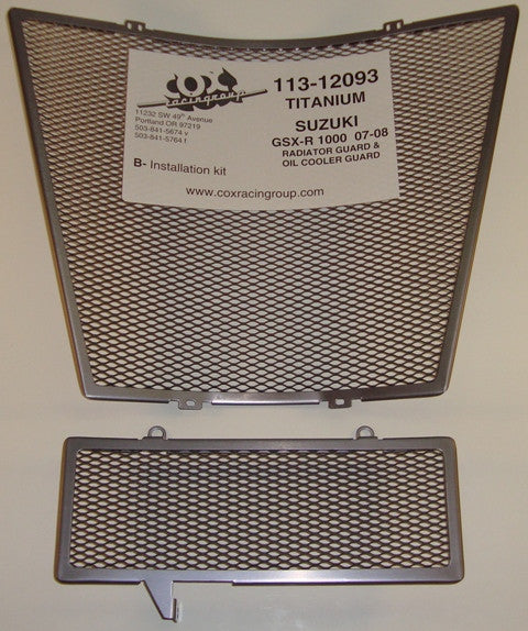 Cox Racing Radiator Guards for the Suzuki GSX-R 1000 (07-08) - type 2