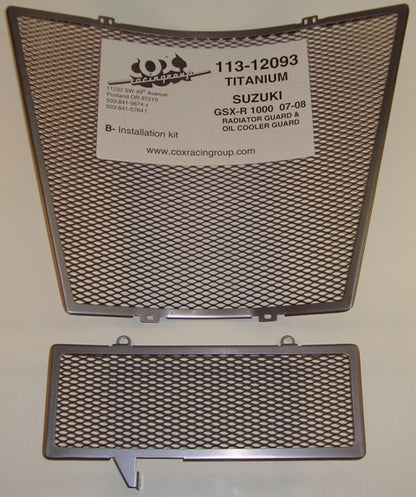 Cox Racing Radiator Guards for the Suzuki GSX-R 1000 (07-08) - type 2