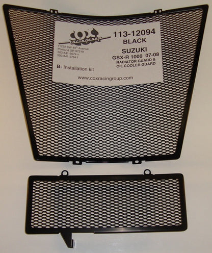 Cox Racing Radiator Guards for the Suzuki GSX-R 1000 (07-08) - type 2