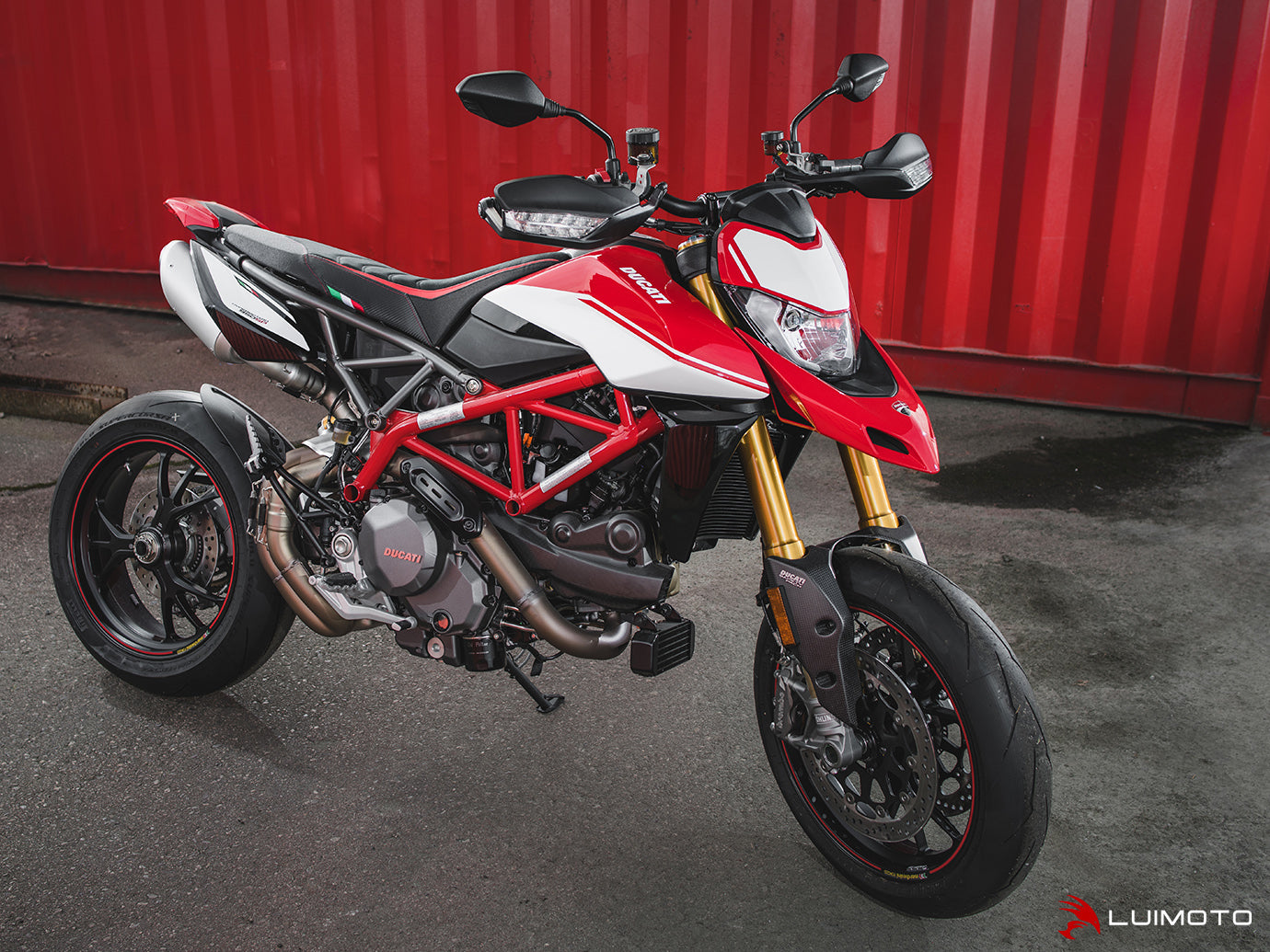 LUIMOTO Veloce Rider Seat Cover for the DUCATI HYPERMOTARD 950 SP / RVE (2019+) (Fits OE RACE SEAT)