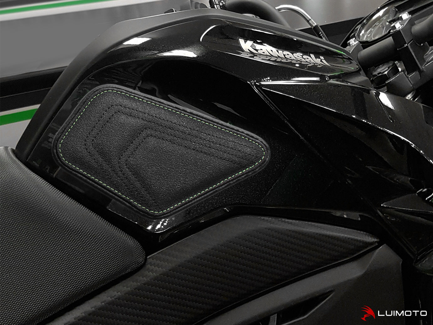 LUIMOTO TANK LEAF Tank Pads for the Kawasaki Z125 Pro