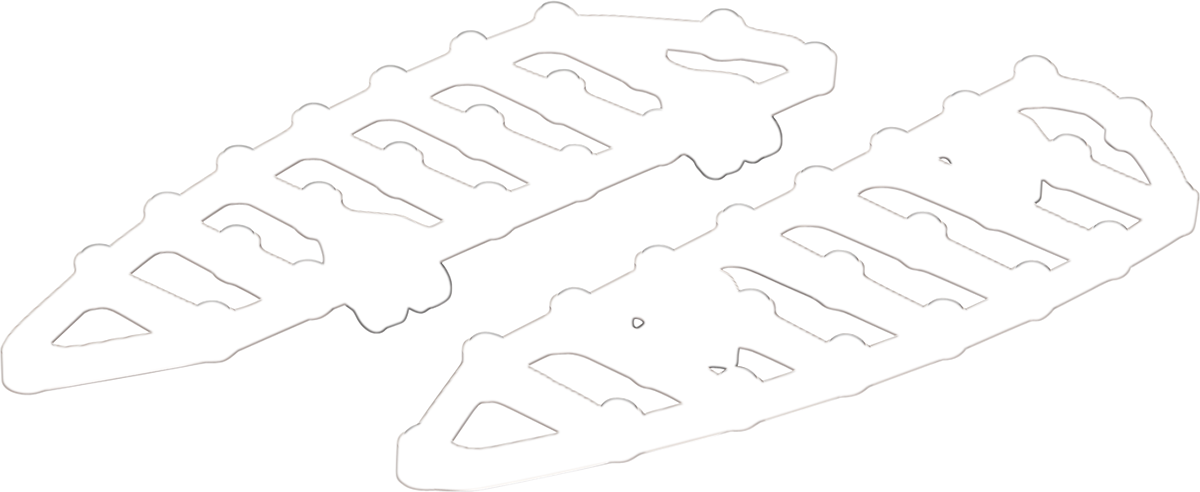 ARLEN NESS MX Driver Floorboards - Titanium 410-013