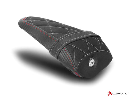 LUIMOTO Diamond Edition Passenger Seat Covers for the YAMAHA YZF-R7 (2022+)