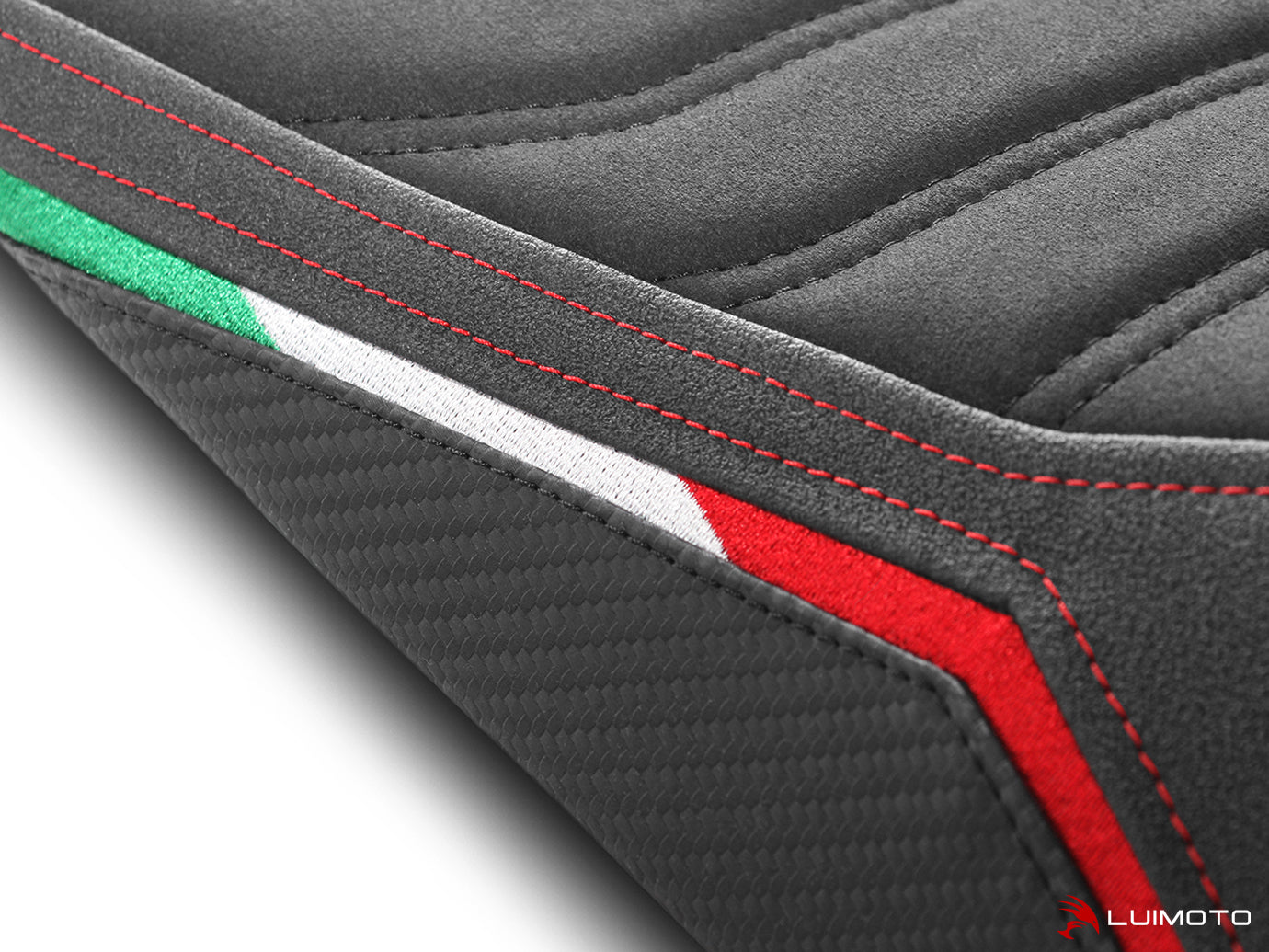 LUIMOTO Team Italia Rider Seat Covers for the Aprilia RSV4 1100 (2021+) / Tuono V4 1100 (2022+)