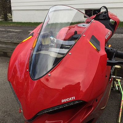 New Rage Cycles (NRC) Mirror Block Off Turn Signals for the Ducati Panigale 1299  1199R  and 959