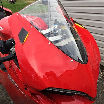 New Rage Cycles (NRC) Mirror Block Off Turn Signals for the Ducati Panigale 1299  1199R  and 959