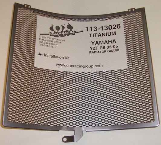 Cox Racing Radiator Guards for the Yamaha YZF-R6 (03-05) / YZF-R6S (06-09)