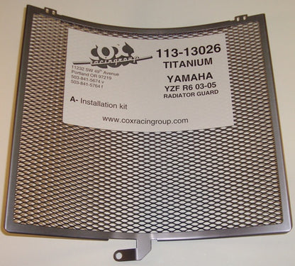 Cox Racing Radiator Guards for the Yamaha YZF-R6 (03-05) / YZF-R6S (06-09)