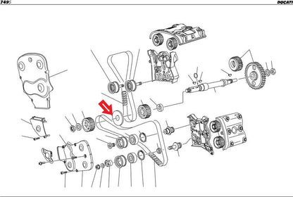 KBike Titanium Pully Division Washer for Ducati Testastretta and New Generation Air Cooled Engines