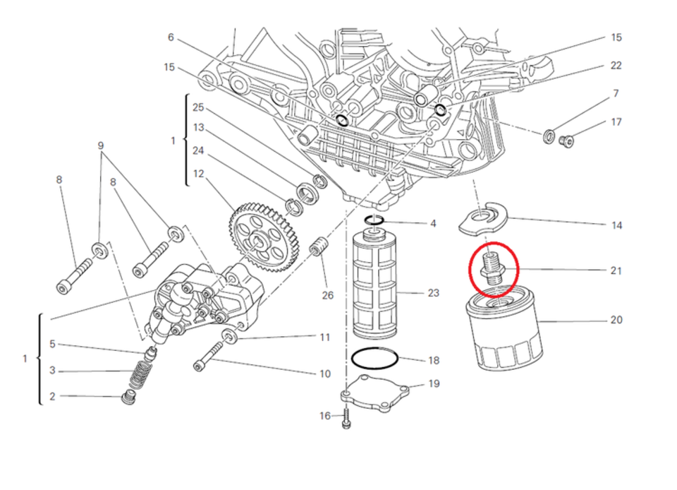 KBike Titanium Oil filter Screw - M16 x 1.5