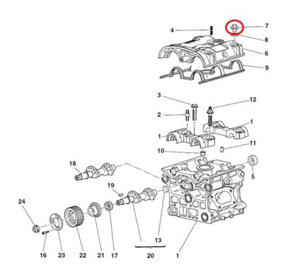 KBike Titanium Valve Cover Nut for Ducati 749/998/999