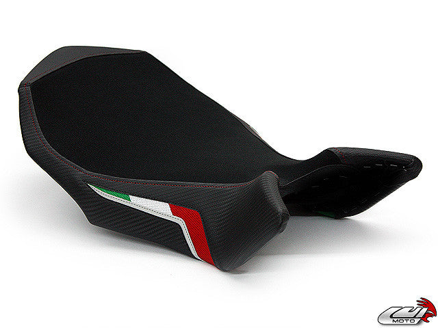 LUIMOTO (Team Italia Suede) Rider Seat Cover for the MV AGUSTA BRUTALE 990R 1090RR (2009+)