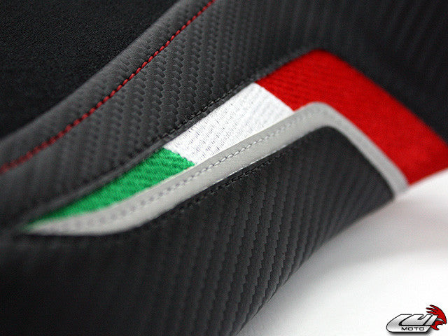 LUIMOTO (Team Italia Suede) Rider Seat Cover for the MV AGUSTA BRUTALE 990R 1090RR (2009+)