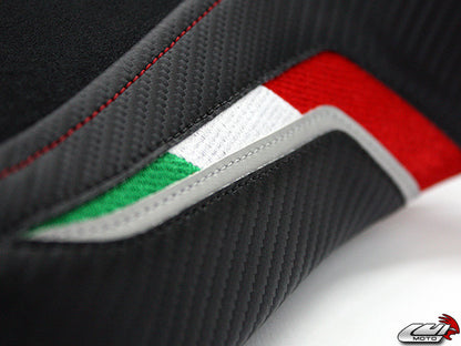 LUIMOTO (Team Italia Suede) Rider Seat Cover for the MV AGUSTA BRUTALE 990R 1090RR (2009+)