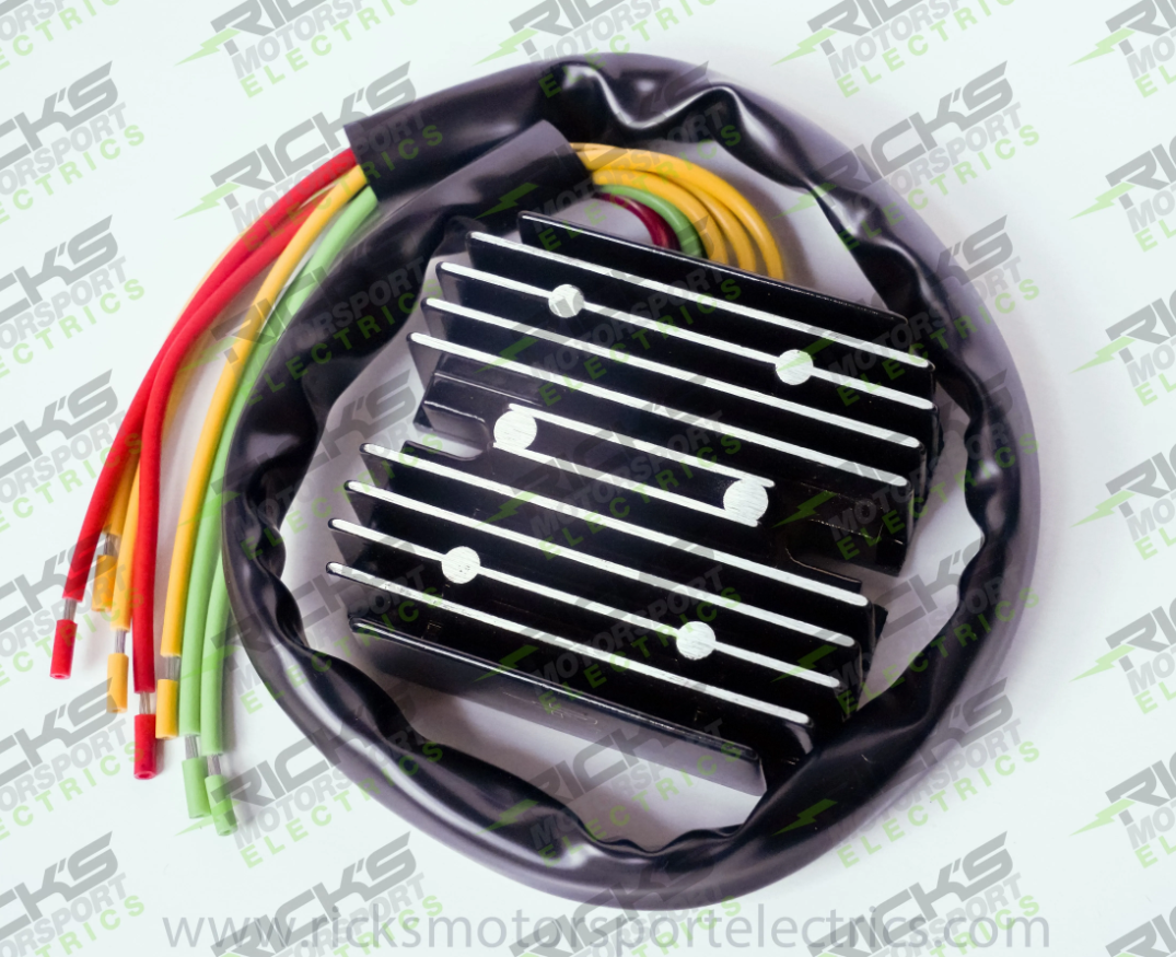 Rick's Motorsports Electrics Universal Universal PERM. Magnet Lith-Ion Rec-Reg for Ducati monster 750 '93-04, Kawasaki ZX-9R '88-05