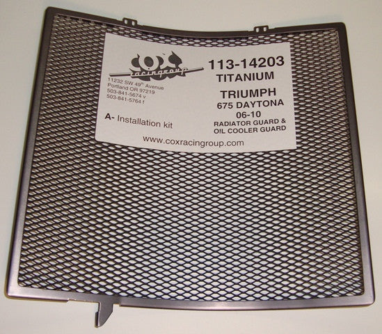 Cox Racing Radiator Guards for the Triumph 675 Daytona (06-13) - type 1